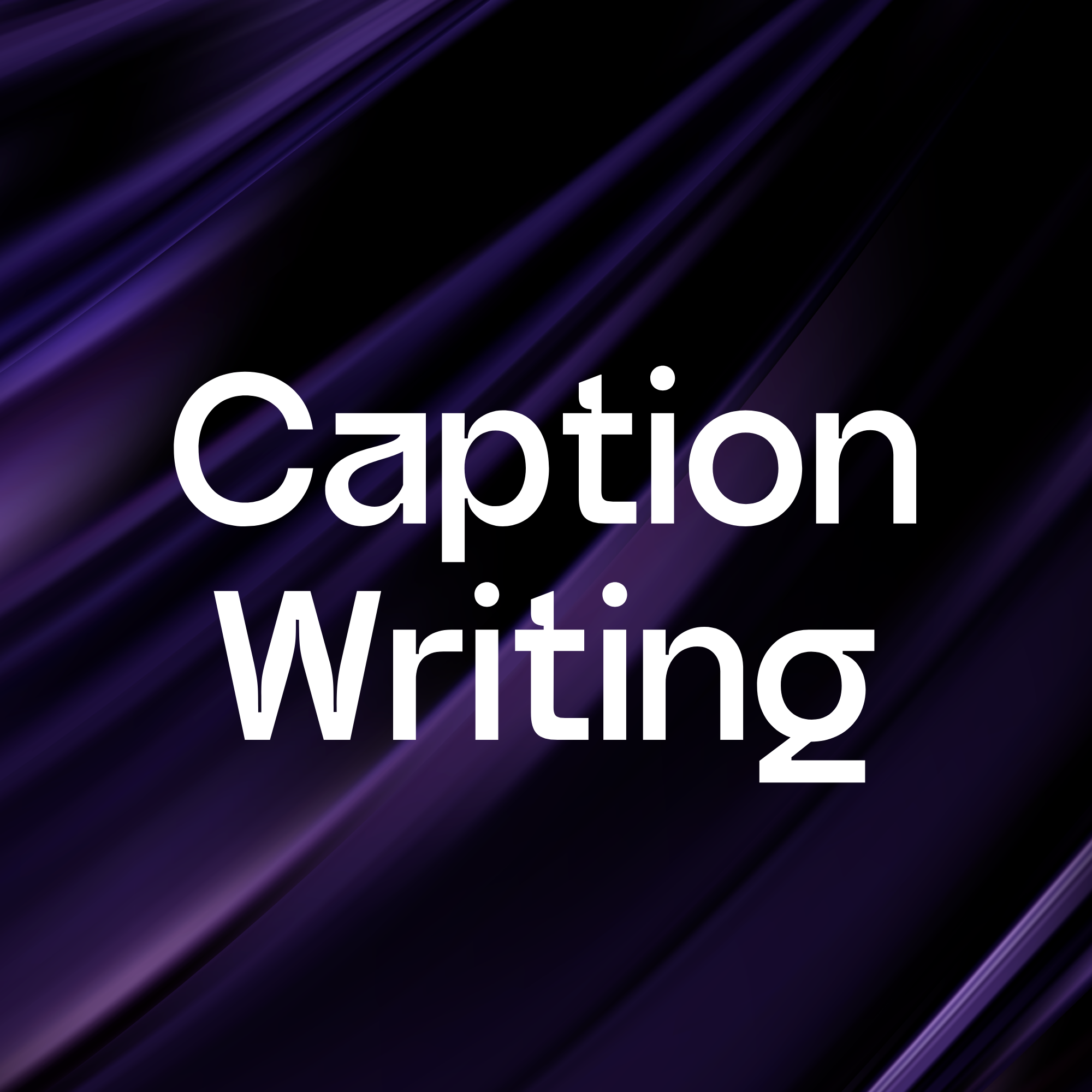 Captions schrijven